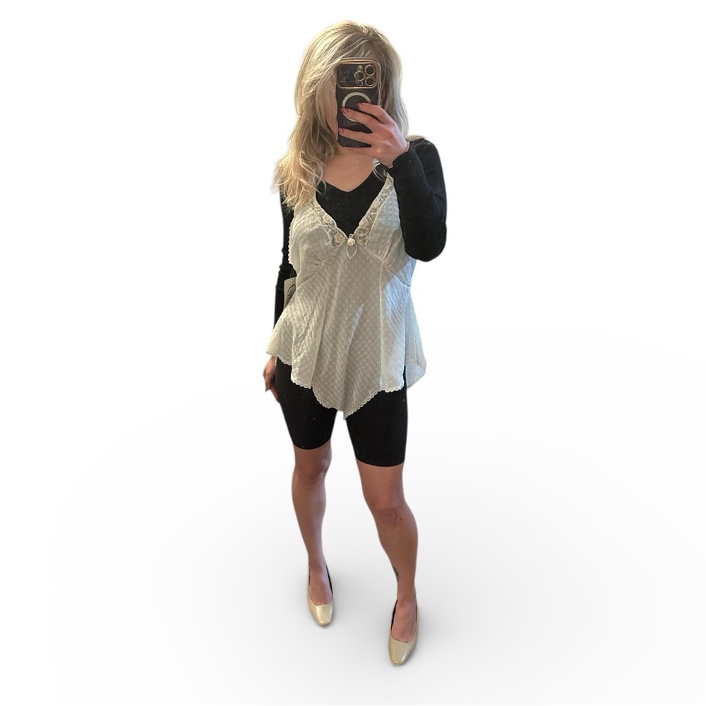 NWT Vintage 90’s/Y2K Era Cypress Cream Lace Women's Bodysuit Size Large - Picture 10 of 10